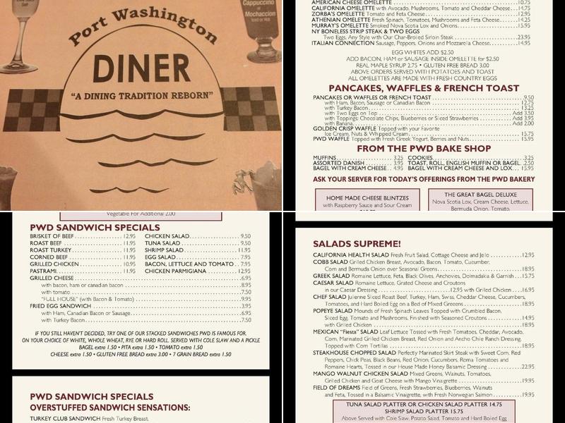 Port Washington Diner Menu