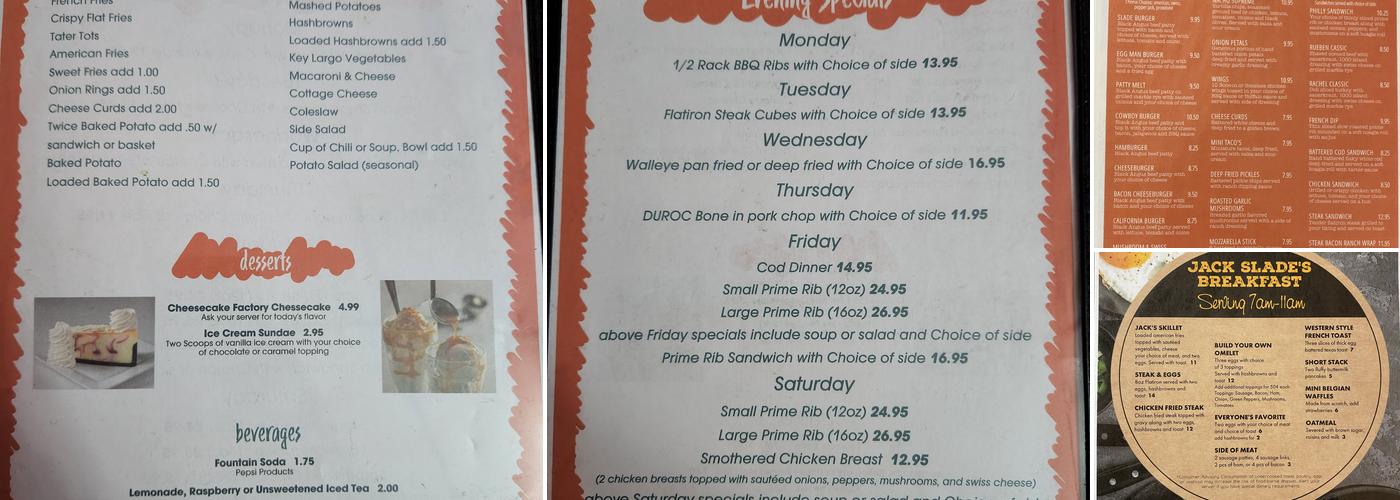 Phat Pheasant Pub Menu