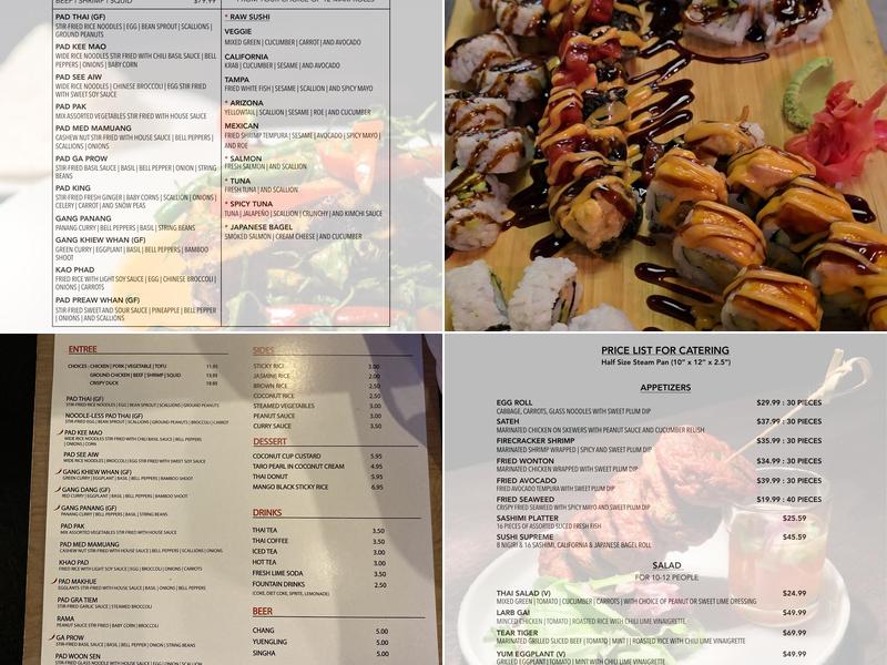 Kao Thai Kitchen Menu