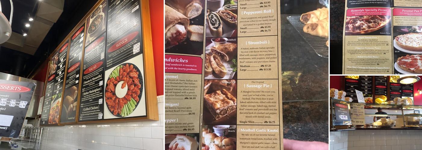 Mangino's Pizza Bar Menu