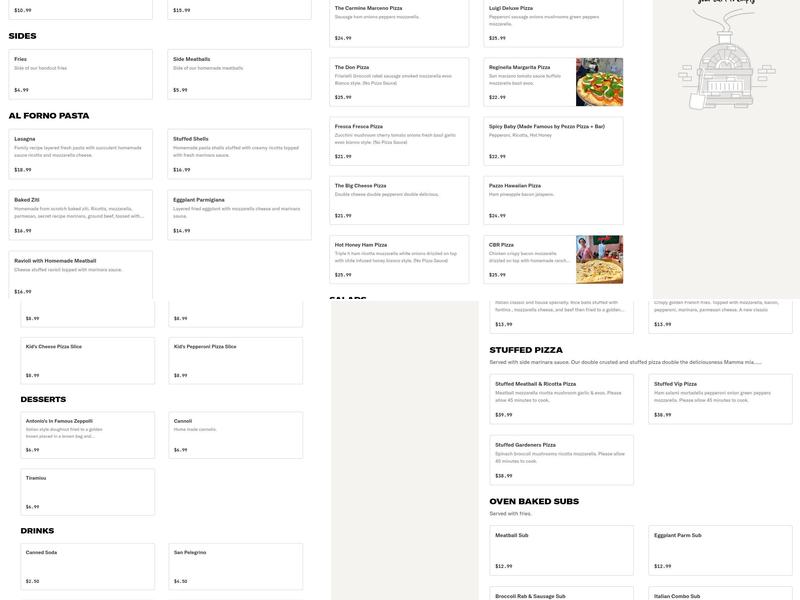 Luigi's Pizza É Pasta Menu