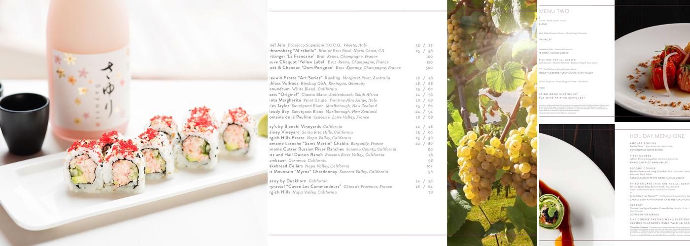 Roy's Restaurant Menu
