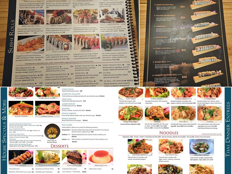 Komoon Thai Sushi & Ceviche - Bonita Springs Menu