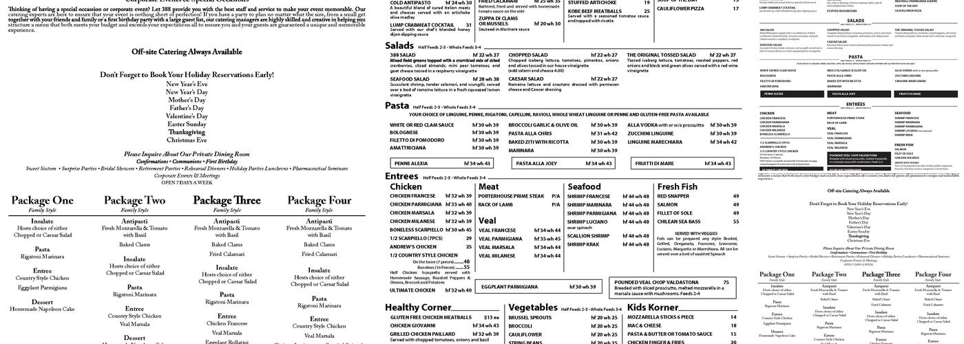 388 Menu