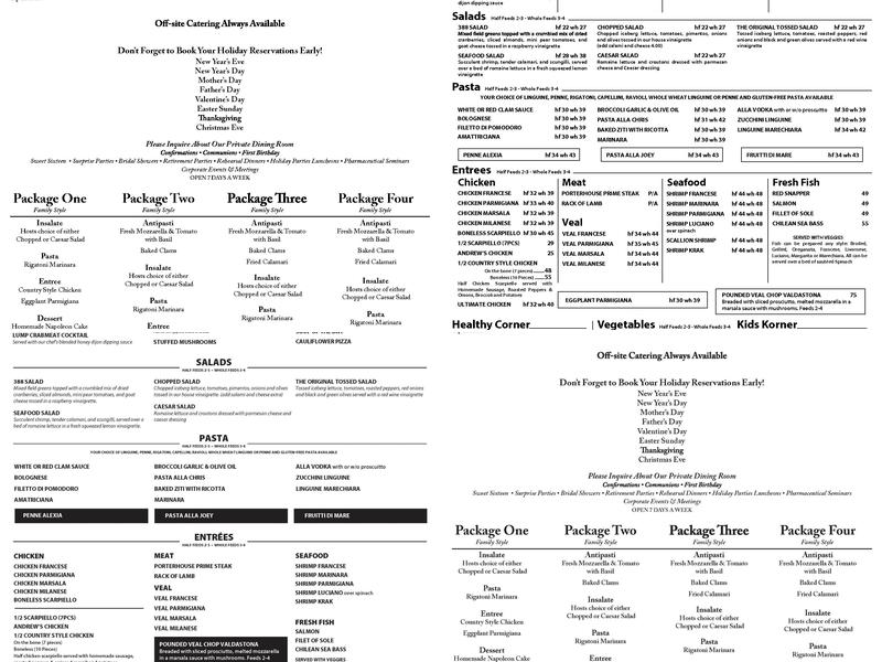 388 Menu