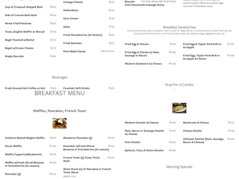 Old 41 Restaurant Menu