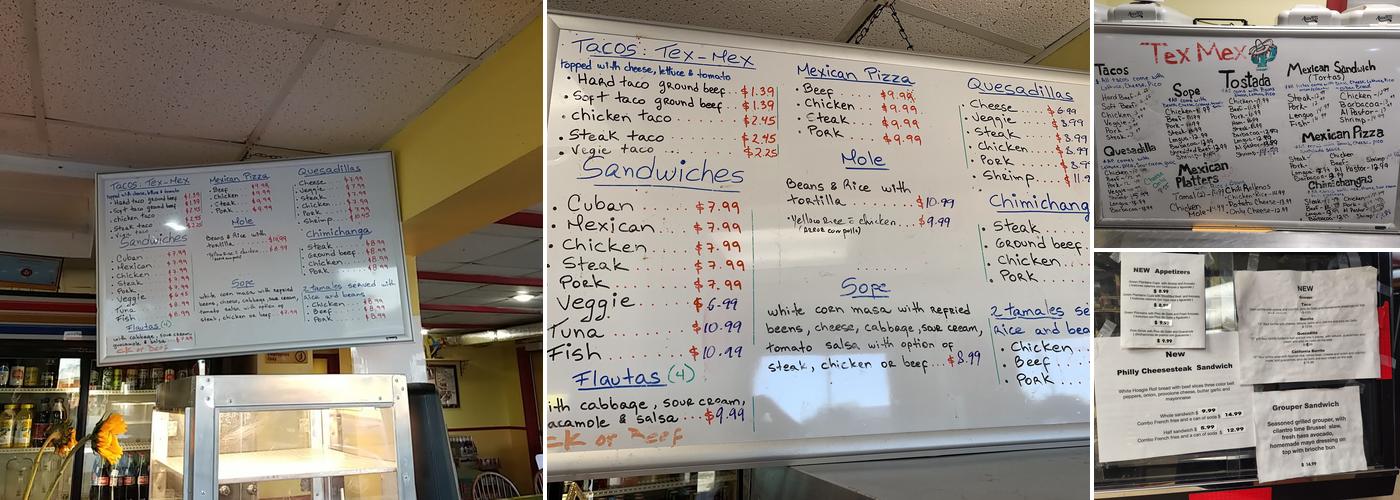 Taco Mix Menu