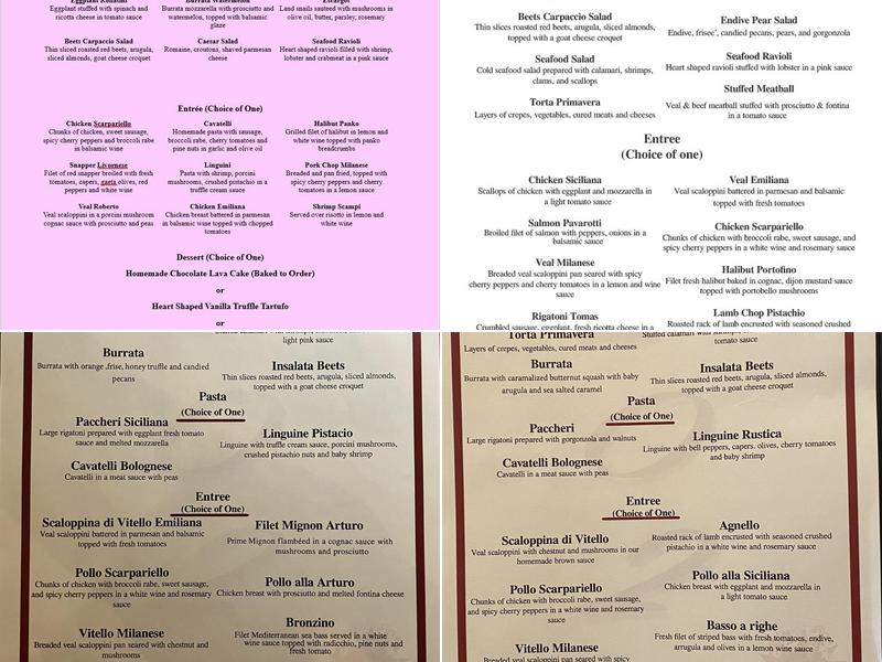 Stresa Restaurant Menu