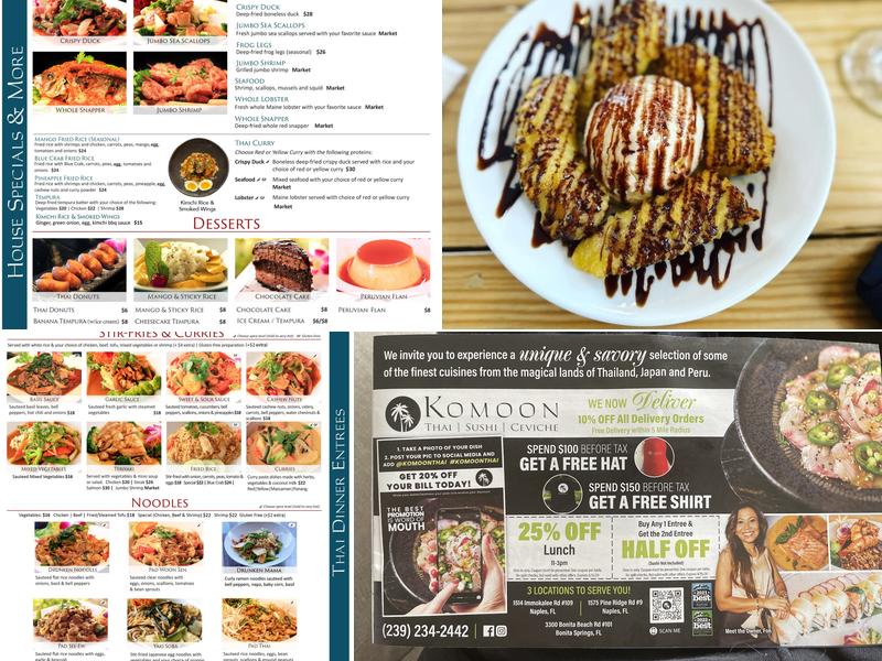 Komoon Thai Sushi & Ceviche - Pine Ridge Rd. Naples Menu