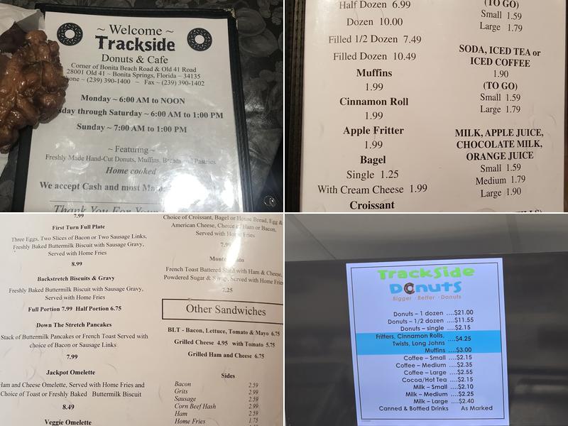 Trackside Donuts & Cafe Menu
