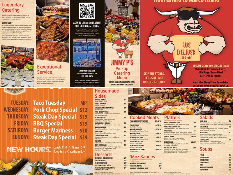 Jimmy P's Butcher Shop Menu