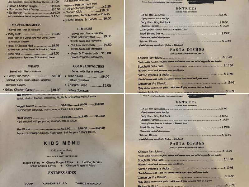 Island Walk Cafe & Restaurant Menu