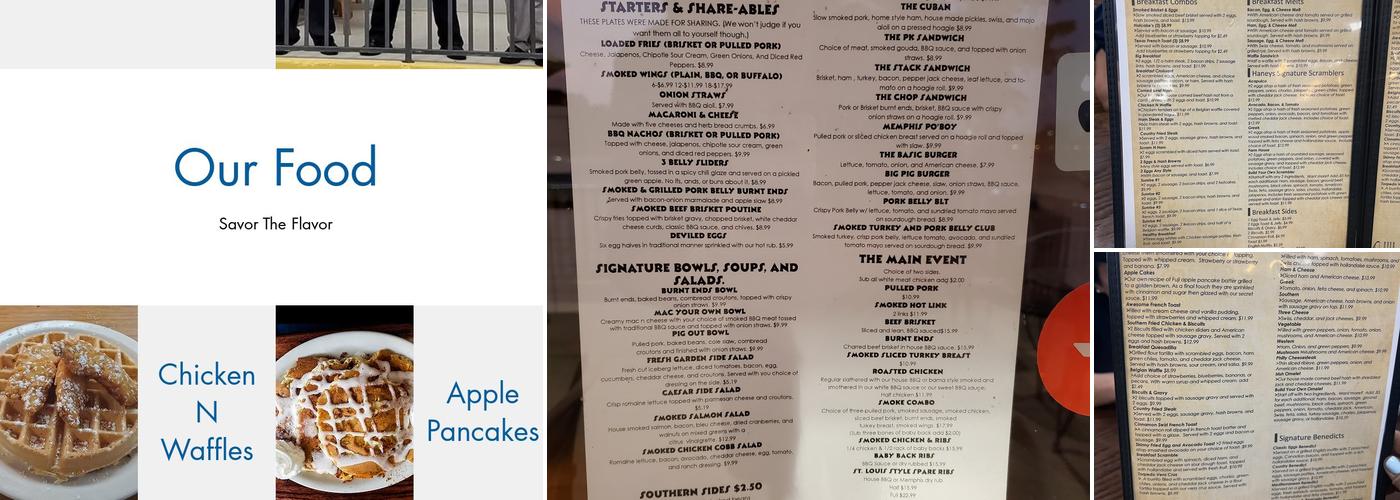 Haneys Café Menu