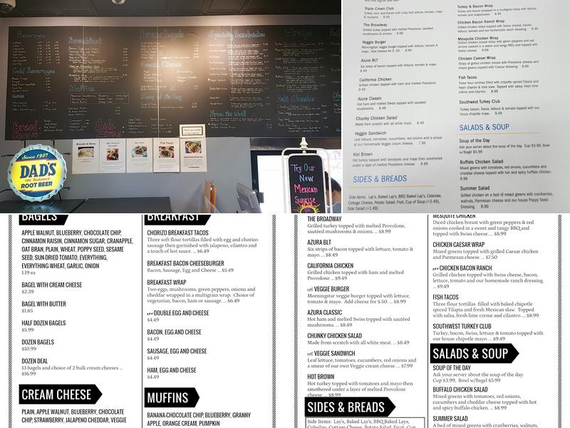 Azura Grill & Cafe Menu