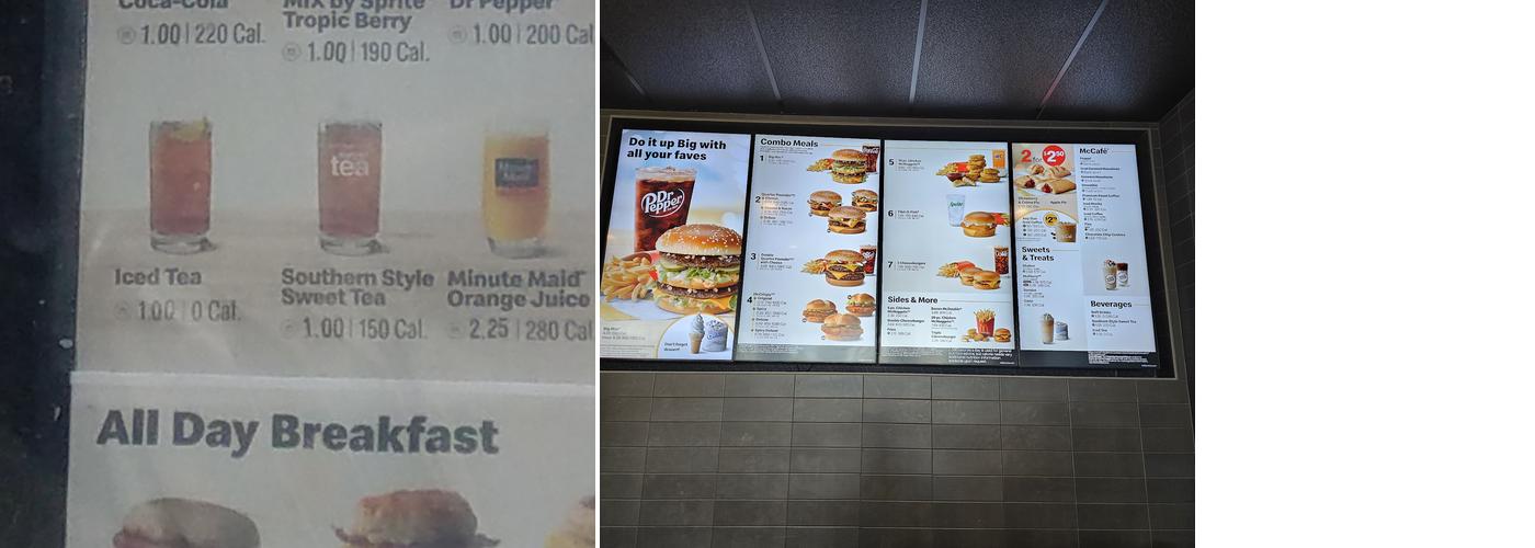 McDonald's Menu