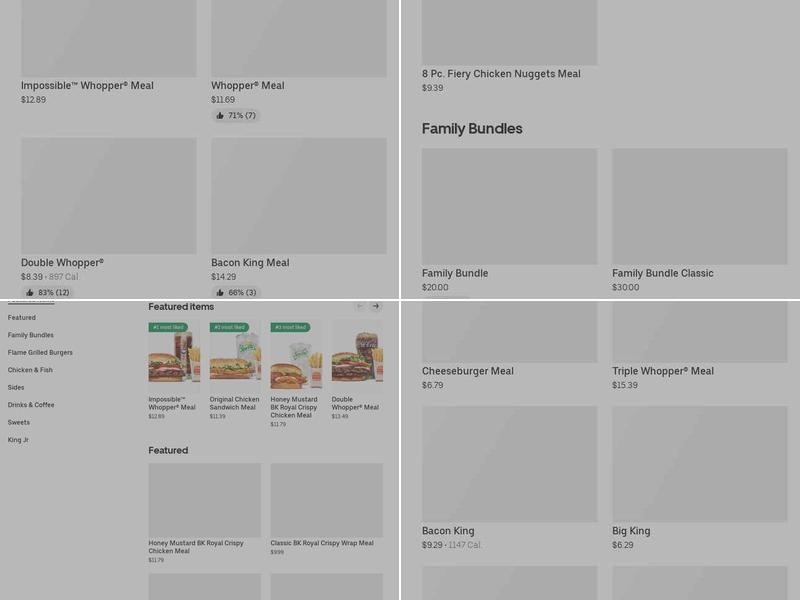 Burger King Menu