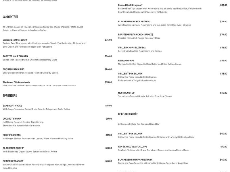 The Pewter Mug North Menu