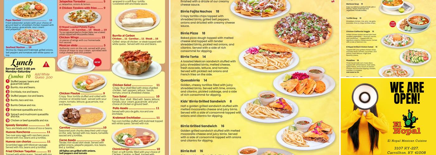 El Nopal Menu