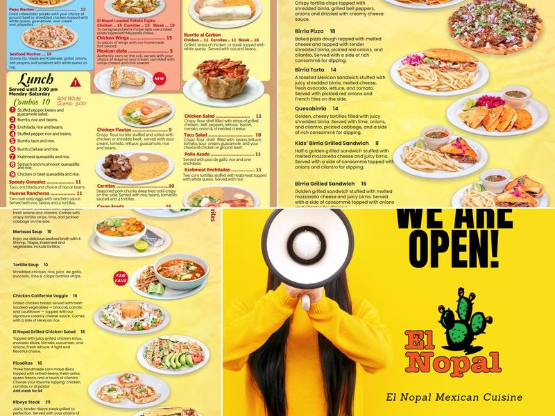 El Nopal Menu