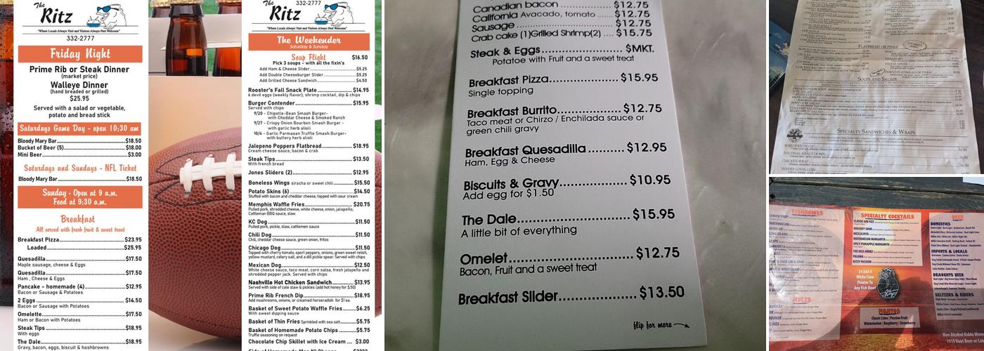 The Ritz Menu