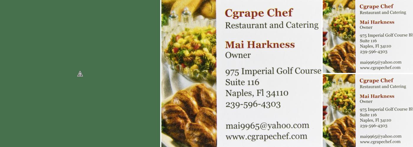 Cgrape Chef Menu