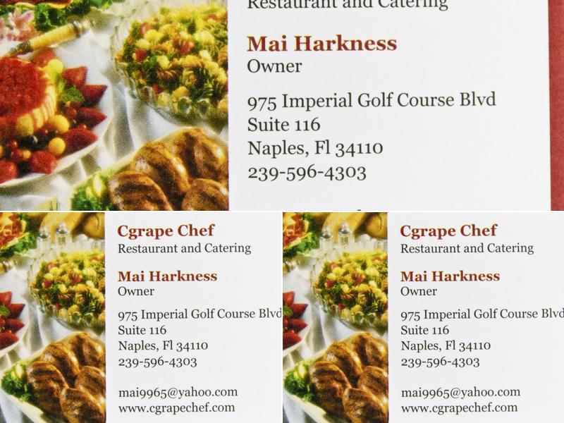 Cgrape Chef Menu