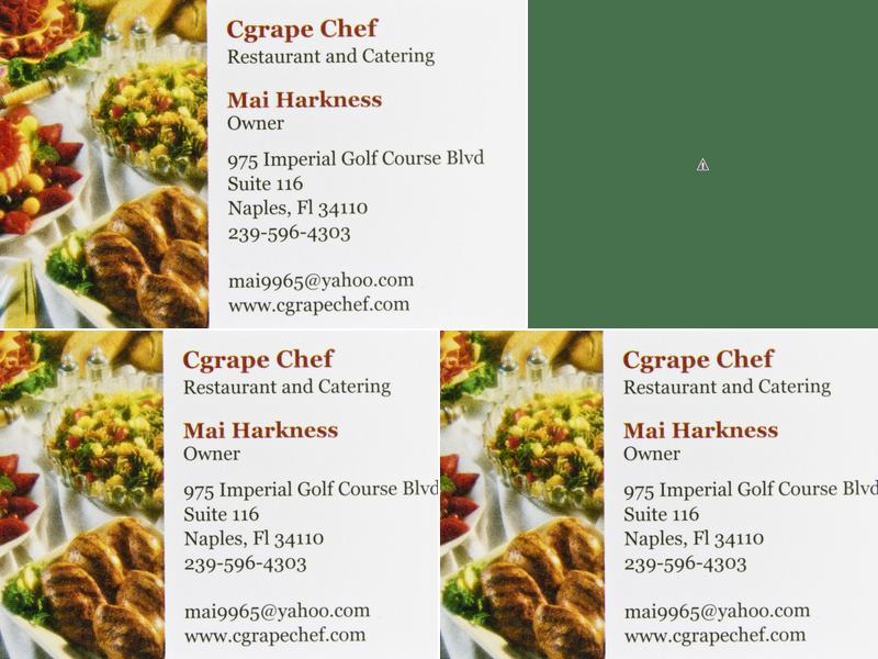 Cgrape Chef Menu
