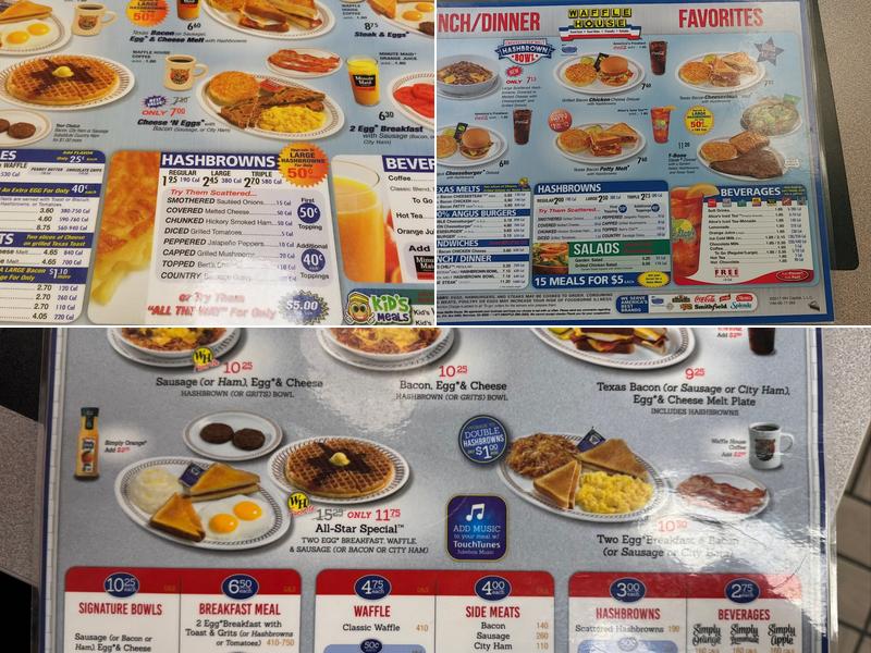Waffle House Menu