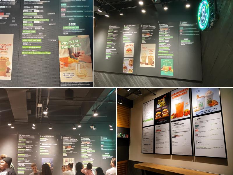 Shake Shack I-Drive Menu