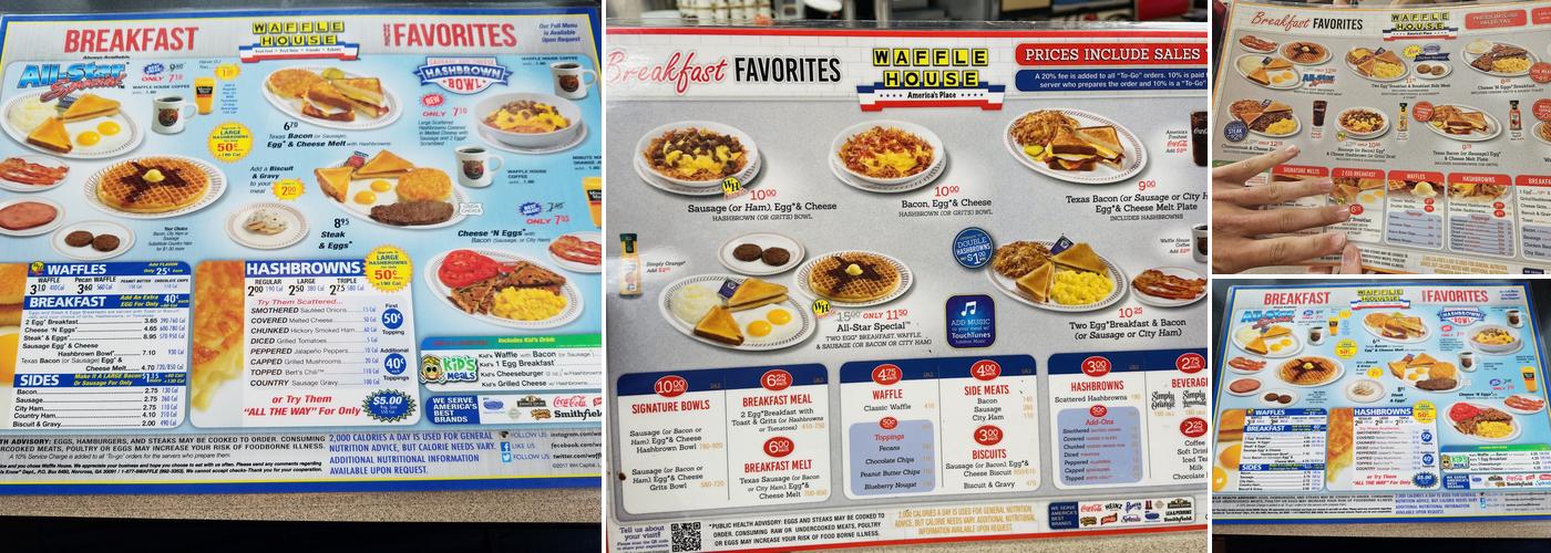 Waffle House Menu