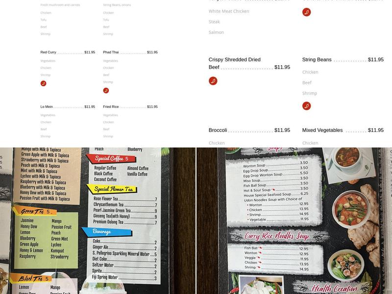 5 Spice Tea House & Restaurant Menu