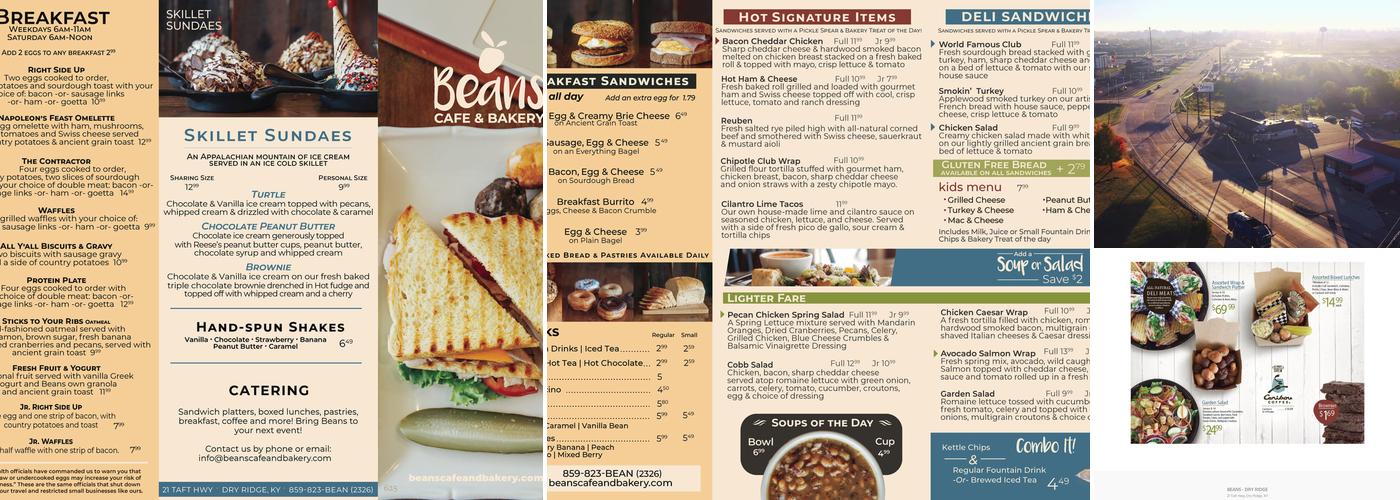 Beans Menu