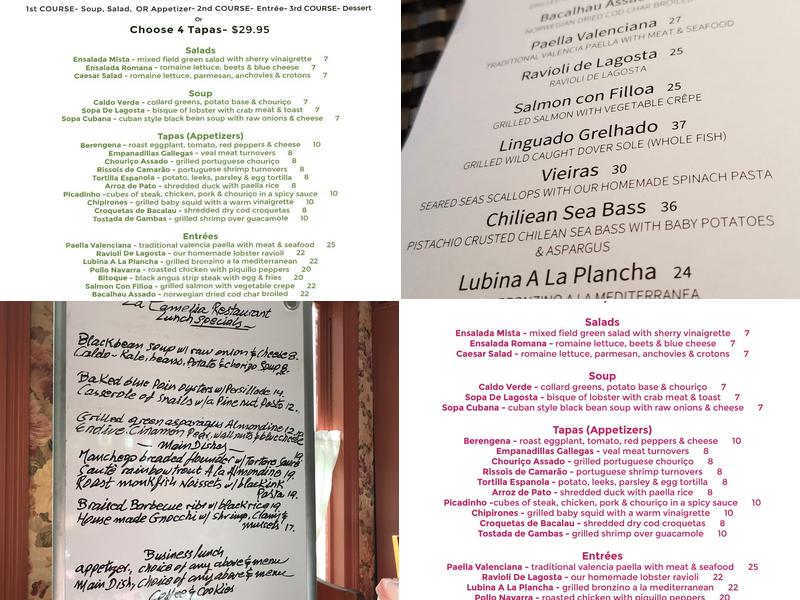La Camelia Menu