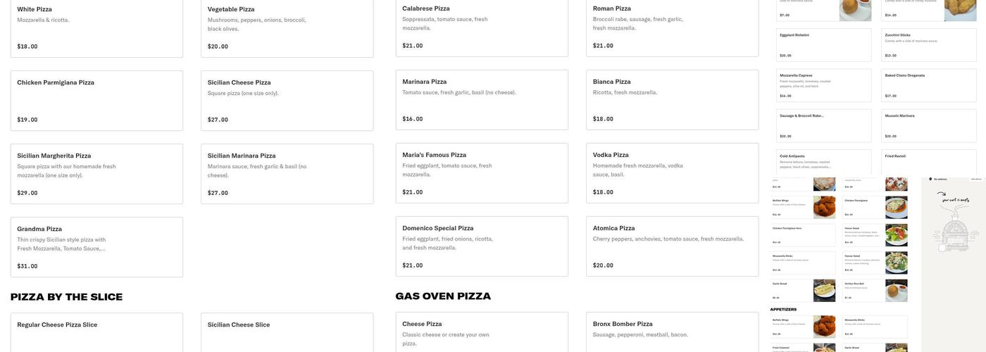 Three Boys From Italy Menu