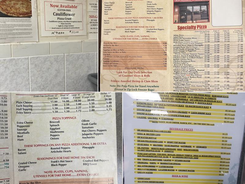 Gigi's Pizzeria & Restaurant Menu