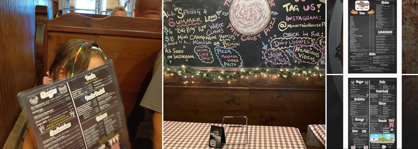 The Mountain House Menu