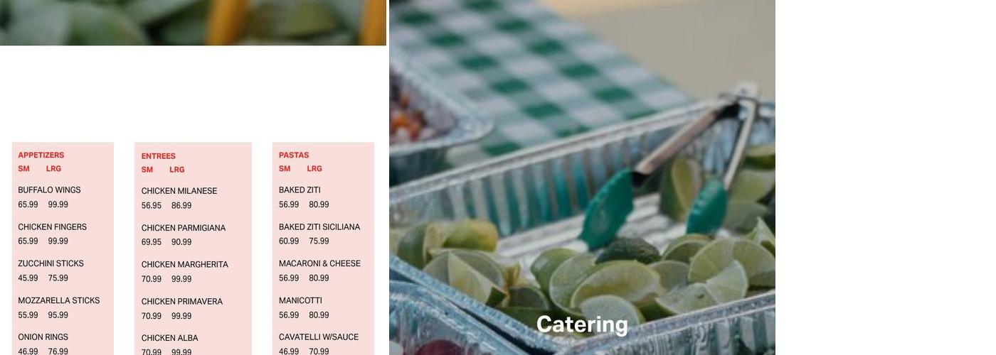 The Brick Oven Pizza Menu