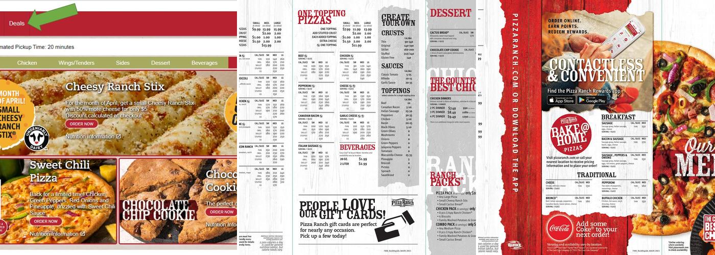 Pizza Ranch Menu