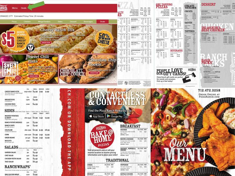 Pizza Ranch Menu