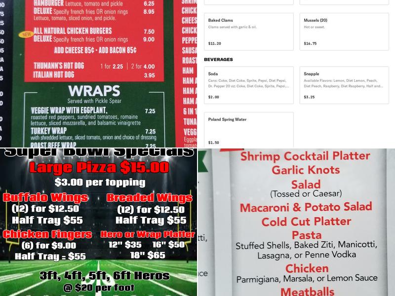 Big Jim's Pizzeria Menu