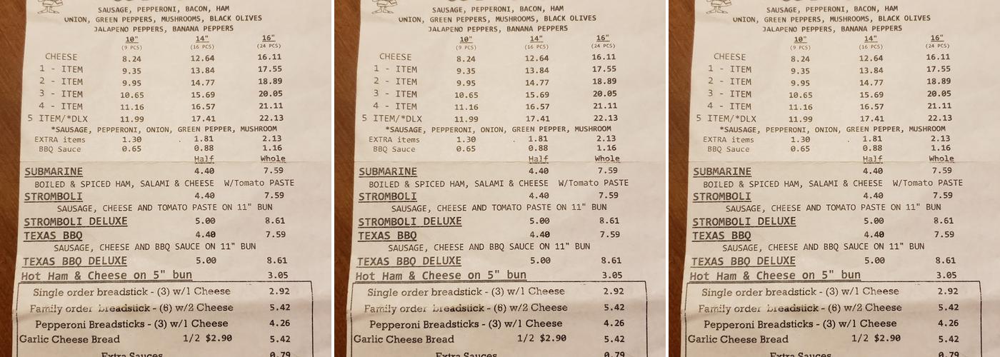 Pizza King Of Mooresville Menu