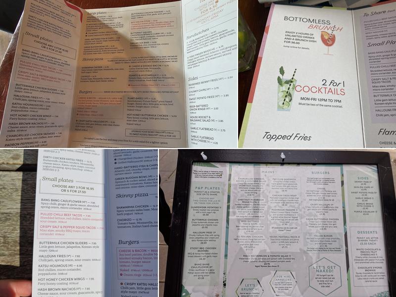 Pitcher & Piano York Menu