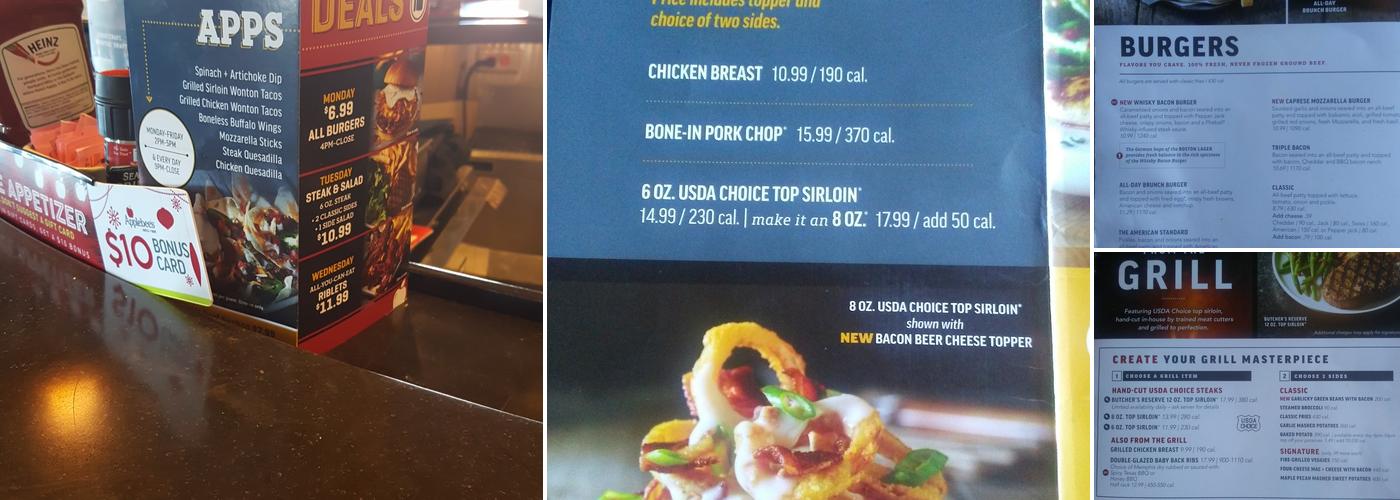 Applebee's Grill + Bar Menu