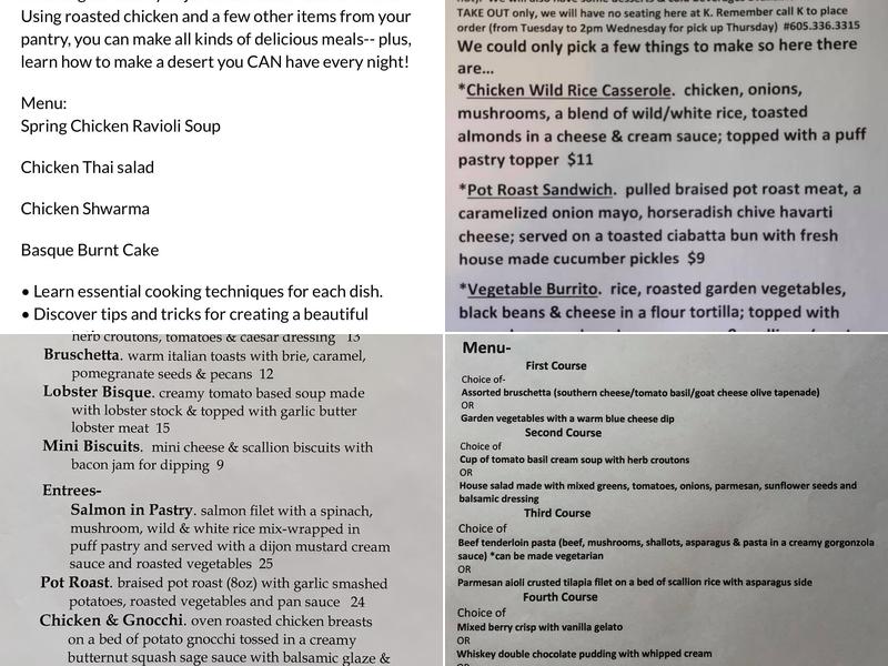 K Restaurant Menu