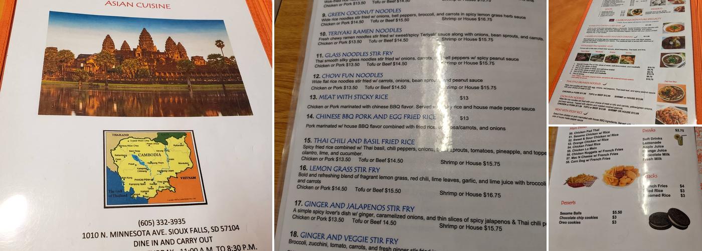 Phnom Penh Restaurant Menu