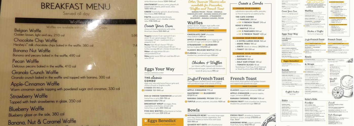 Keke's Breakfast Cafe Menu