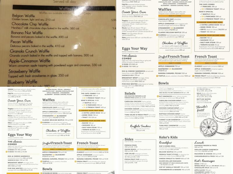 Keke's Breakfast Cafe Menu