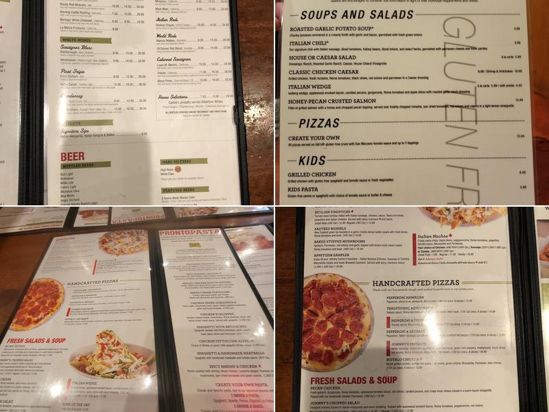 Johnny Carino's Menu