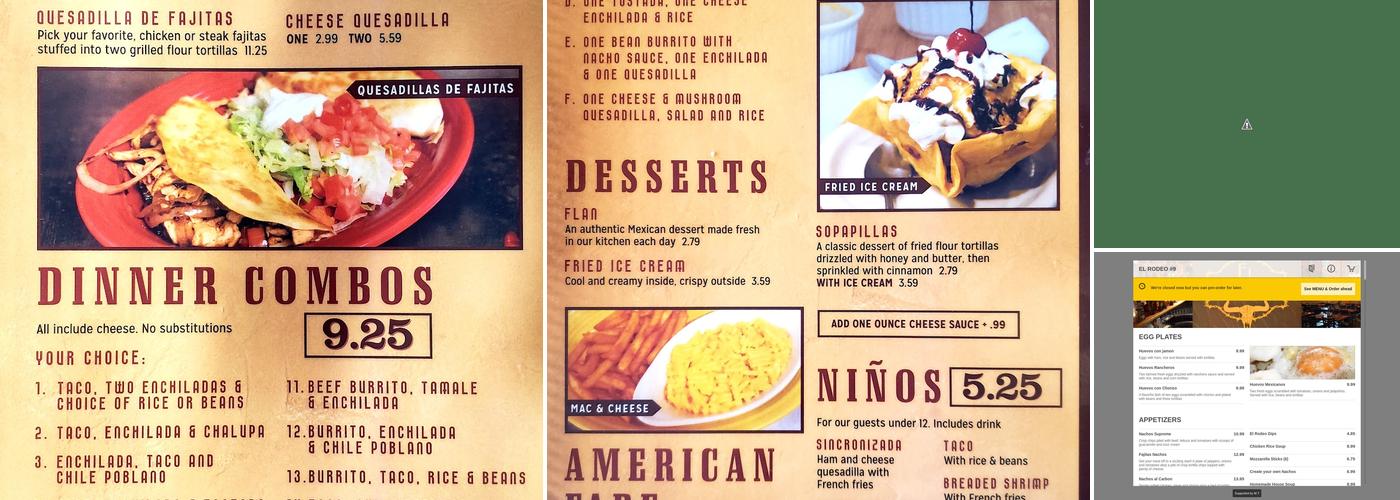 El Rodeo #9 Menu