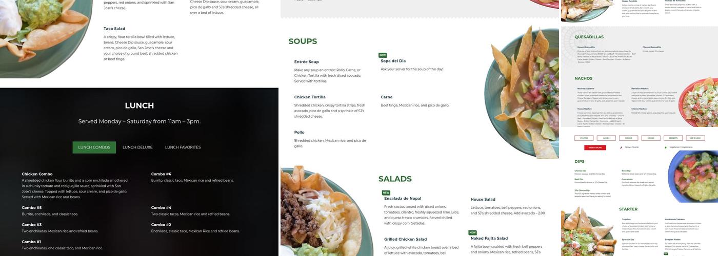 San Jose's Original Mexican Restaurant Menu